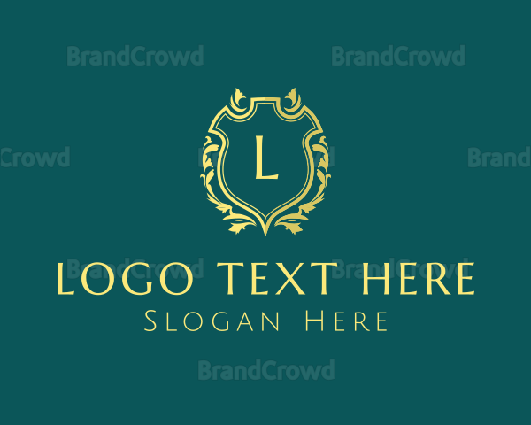 Ornate Floral Shield Logo