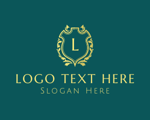 Lux - Ornate Floral Shield logo design