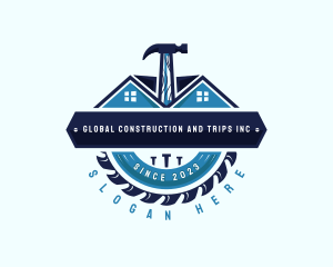 Hammer Saw Carpentry Logo