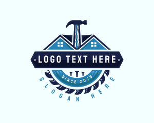 Nail - Hammer Saw Carpentry logo design