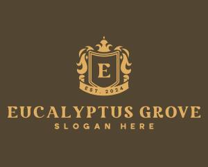 Luxury Crest Shield logo design