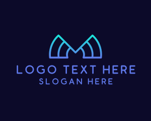 Signal - Internet Network Letter M logo design