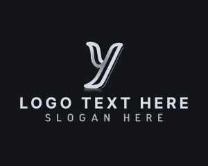 Industrial - Industrial Metalworks Fabrication Letter Y logo design