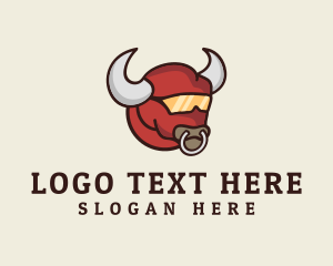 Bullfighting - Furious Bull Goggles logo design