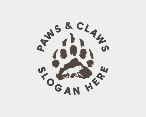 Wolf Paw Wildlife logo design