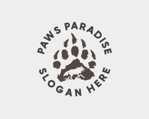 Wolf Paw Wildlife logo design