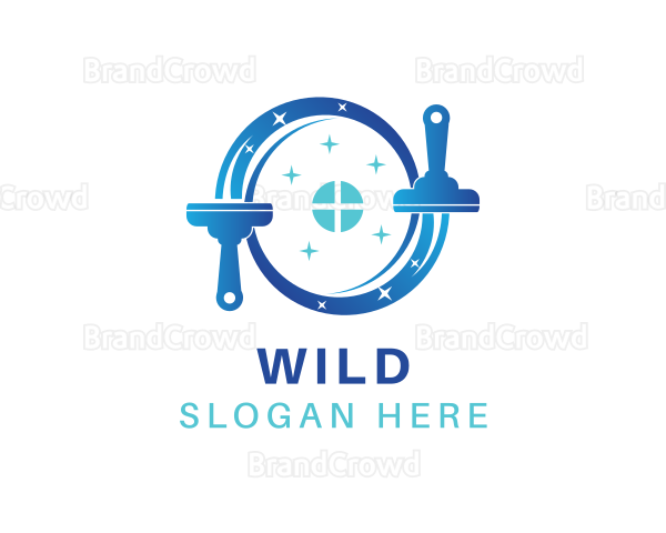 Squeegee Window Cleaning Logo