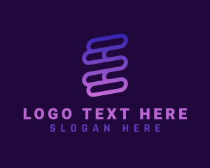 Modern - Modern Gradient App Letter E logo design