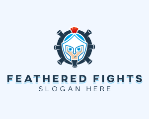 Modern Virus Knight logo design