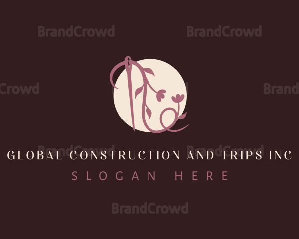 Floral Needle Vine Logo