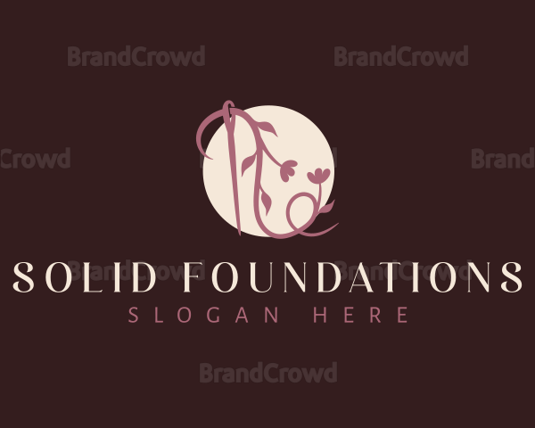 Floral Needle Vine Logo