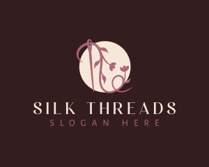 Floral Needle Vine logo design