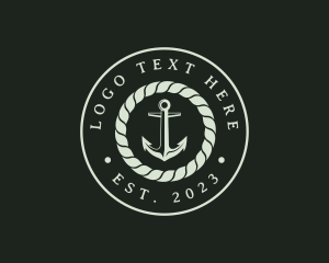 Maritime - Marine Rope Anchor logo design