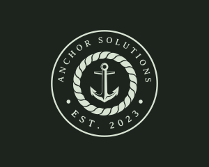 Marine Rope Anchor logo design