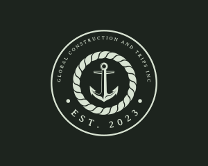 Maritime - Marine Rope Anchor logo design
