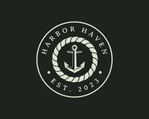 Harbor - Marine Rope Anchor logo design