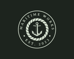 Marine Rope Anchor logo design