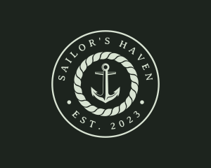 Marine Rope Anchor logo design