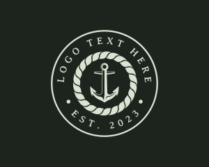 Anchor - Marine Rope Anchor logo design