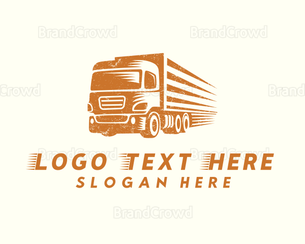 Orange Cargo Trucking Logo