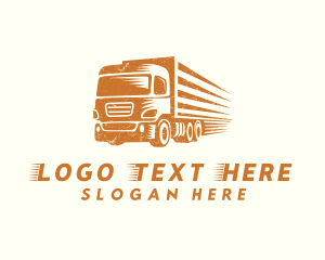 Truckload - Orange Cargo Trucking logo design