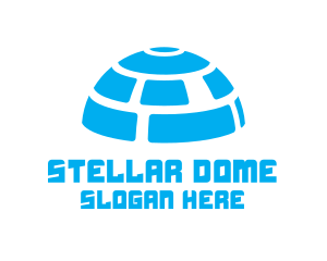 Blue Igloo Dome logo design