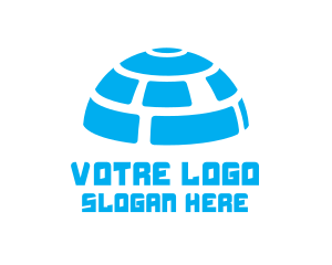 Winter - Blue Igloo Dome logo design