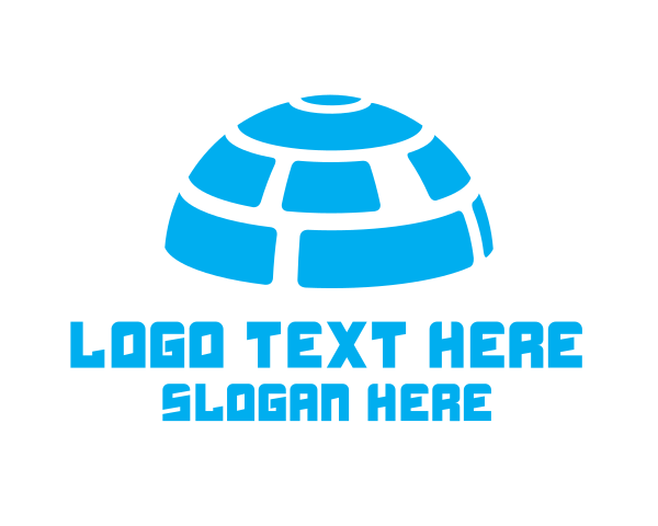 Badge - Blue Igloo Dome logo design