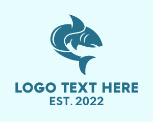 Fishing - Shark Surfing Clan logo design