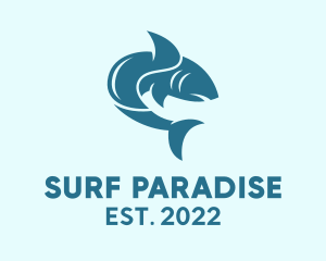Shark Surfing Clan  logo design