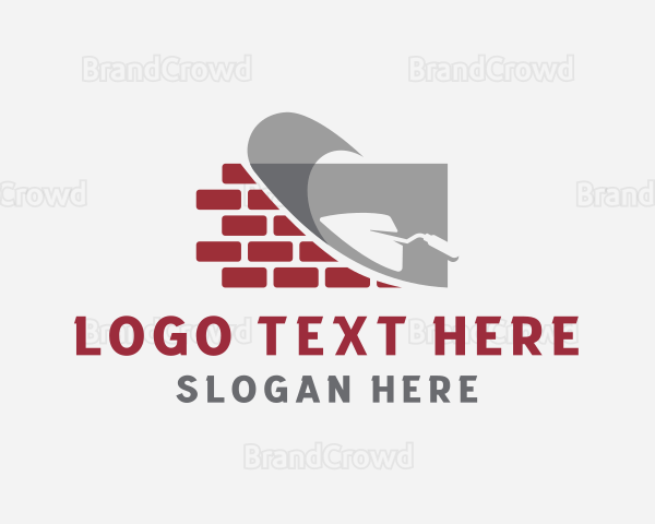 Bricklaying Masonry Trowel Logo