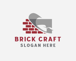 Brickwork - Bricklaying Masonry Trowel logo design