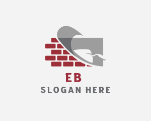 Home Improvement - Bricklaying Masonry Trowel logo design