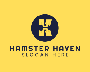 Yellow Letter H logo design