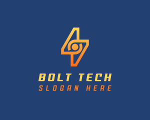 Energy Lightning Bolt logo design