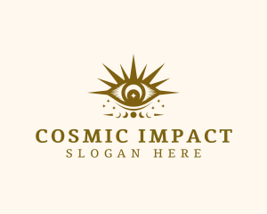 Moon Cosmic Eye logo design