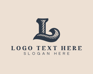 Calligraphy - Elegant Swoosh Letter L logo design