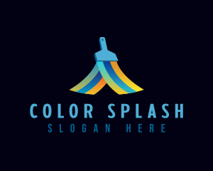 Paint Brush Color logo design