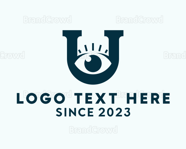 Eye Vision Letter U Logo