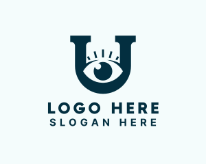 Optical Eye Letter U Logo