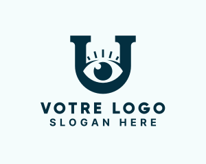 Optical Eye Letter U Logo