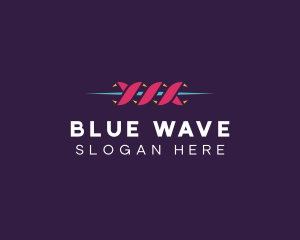 Intersect Wave Line logo design