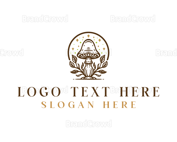 Fungi Mushroom Plant Logo