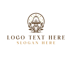 Whimsical - Fungi Mushroom Plant logo design