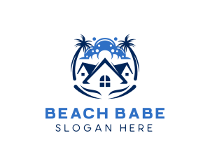 Housing Beach Resort logo design