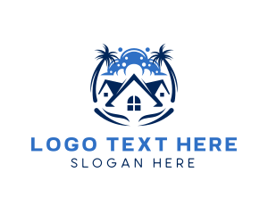 Palm Tree - Housing Beach Resort logo design