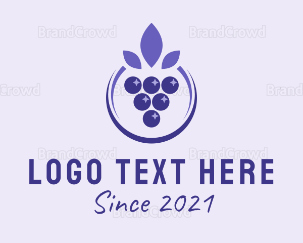 Violet Grape Fruit Logo
