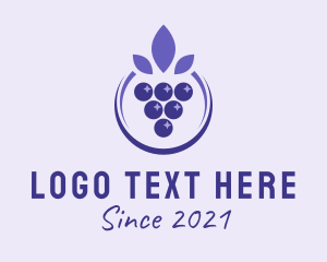 Sommelier - Violet Grape Fruit logo design