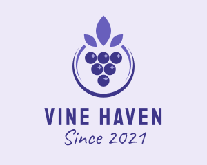 Violet Grape Fruit  logo design