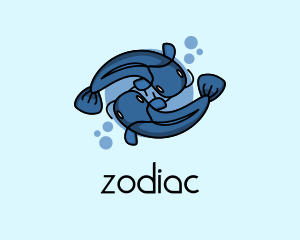 Pisces Zodiac Fish  logo design